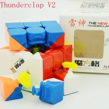 QiYi Thunderclap Black 3Layer Mofangge Qiyi 5 7cm 3layer Thunderclap V2 Stickerless QiYi Valk 3 Black