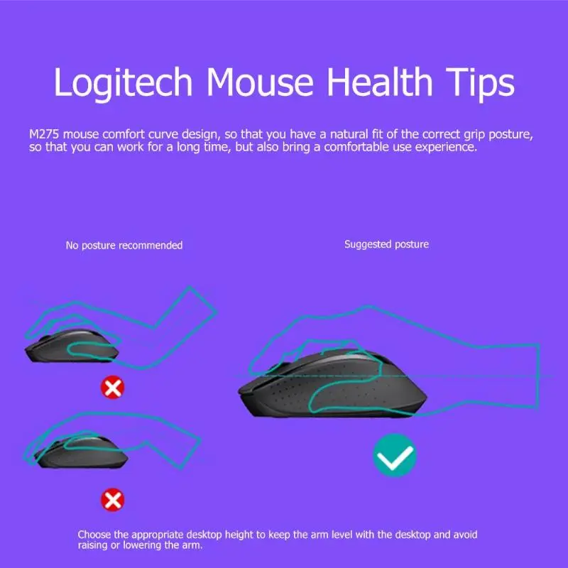 Logitech M280 Беспроводной Мышь 1000 Точек на дюйм 3 Кнопки оптическая Мышь Портативный игровой мыши ж/USB приемник для ноутбук ПК настольный компьютер