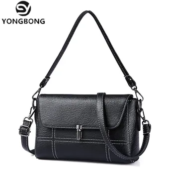 

YONGBONG Fashion Woman Bag Leather Crossbody Bags Women Messenger Bags Female Shoulder Handbag Crossbody Bags Women Sac Femme