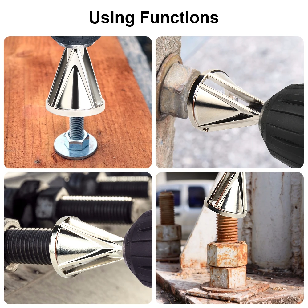 JelBo HSS Deburring Drill Bit External Chamfering Tool Steel Broken Screw Remove Burr Chamfer for Metal Drilling Milling Cutter