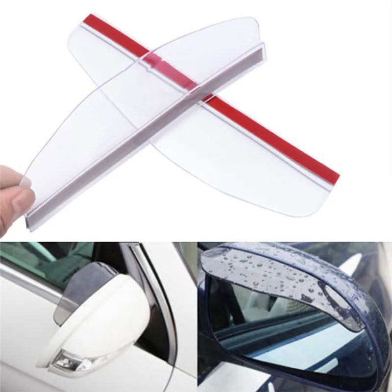 

2pcs Universal Flexible PVC Rearview Mirror Rain Shade Rainproof Blades Car Accessories Car Back Mirror Eyebrow Rain Cover