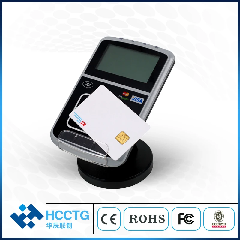13 56 МГц USB + RJ45 Интеллектуальный бесконтактный считыватель E Banking и e Payment с ЖК