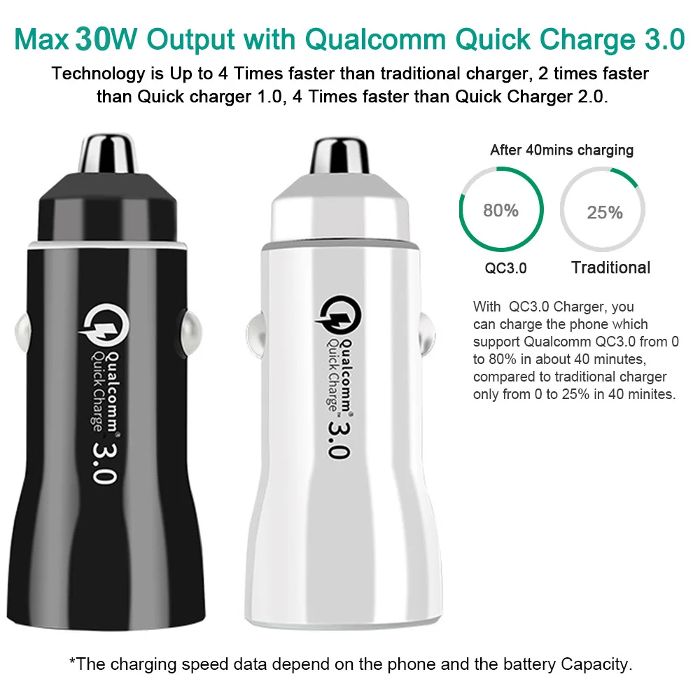 Автомобильное USB зарядное устройство Quick Charge 3,0+ 3.1A зарядное устройство для мобильного телефона 2 порта USB быстрое автомобильное зарядное устройство для iPhone samsung Tablet автомобильное зарядное устройство