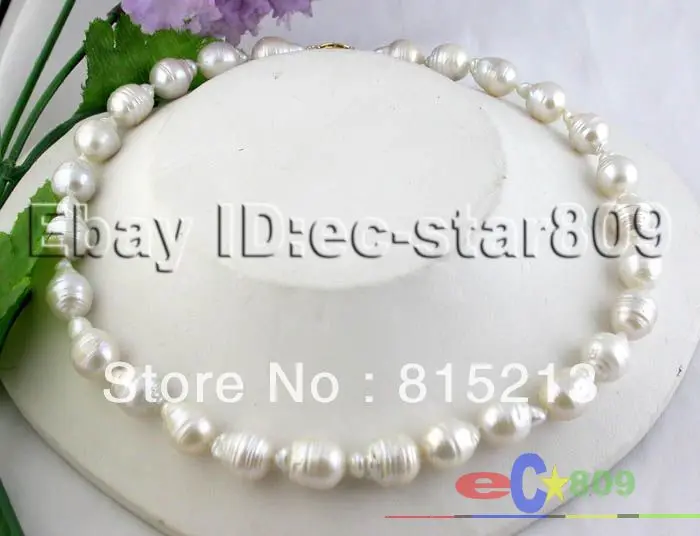 

ddh001039 12mm white baroque reborn keshi pearl necklace 14KGP 28% Discount