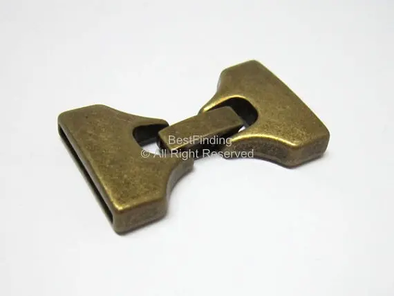 

20mm leather clasp Antique bronze 20x2mm clip clasp 20mm flat leather clasps