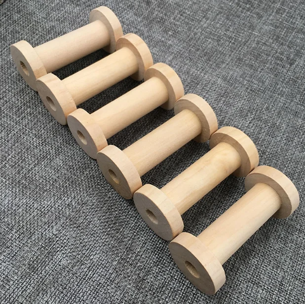 

Diy Tool Accessory 3.2*7cm Size Wooden Thread Spool Smooth Wood Thread Bobbin