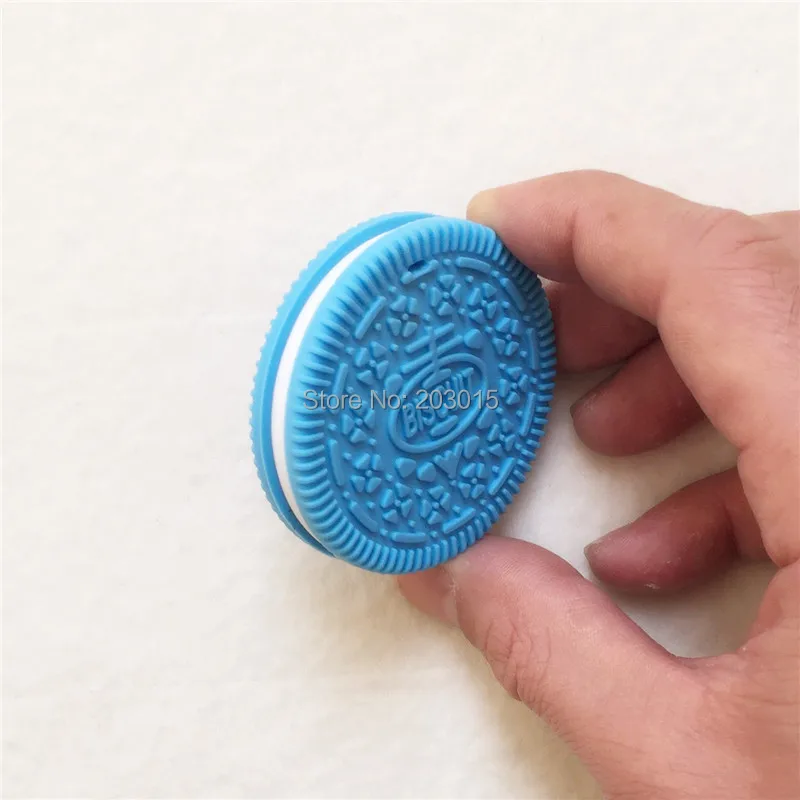 10PCS BPA Free Silicone Cookie Pendant Teether Baby Biscuit Pacifier Dummy Teething Chewable Pendant Nursing Necklace Jewelry