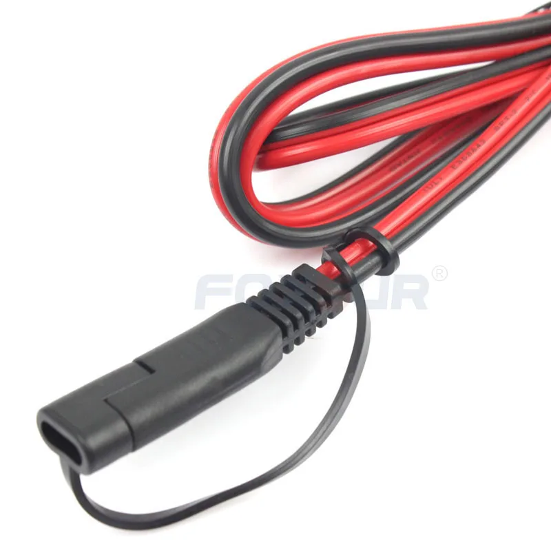 FOXSUR 150 см SAE к SAE Удлинительный кабель 16 AWG 2 контактный провод жгут Сверхмощный шнур постоянного тока быстрое отключение/подключение SAE провода с крышкой