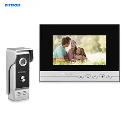 DIYSECUR 7-дюймовый сенсорный кнопку видеодомофон видео домофон 700 TVLine ИК Открытый Камера для дома/офиса безопасности системы