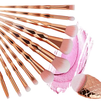 

11Pcs Diamond Makeup Brushes Set Powder Foundation Eye Shadow Brush Blending Cosmetics Beauty Makeup Make Up Tool Kits
