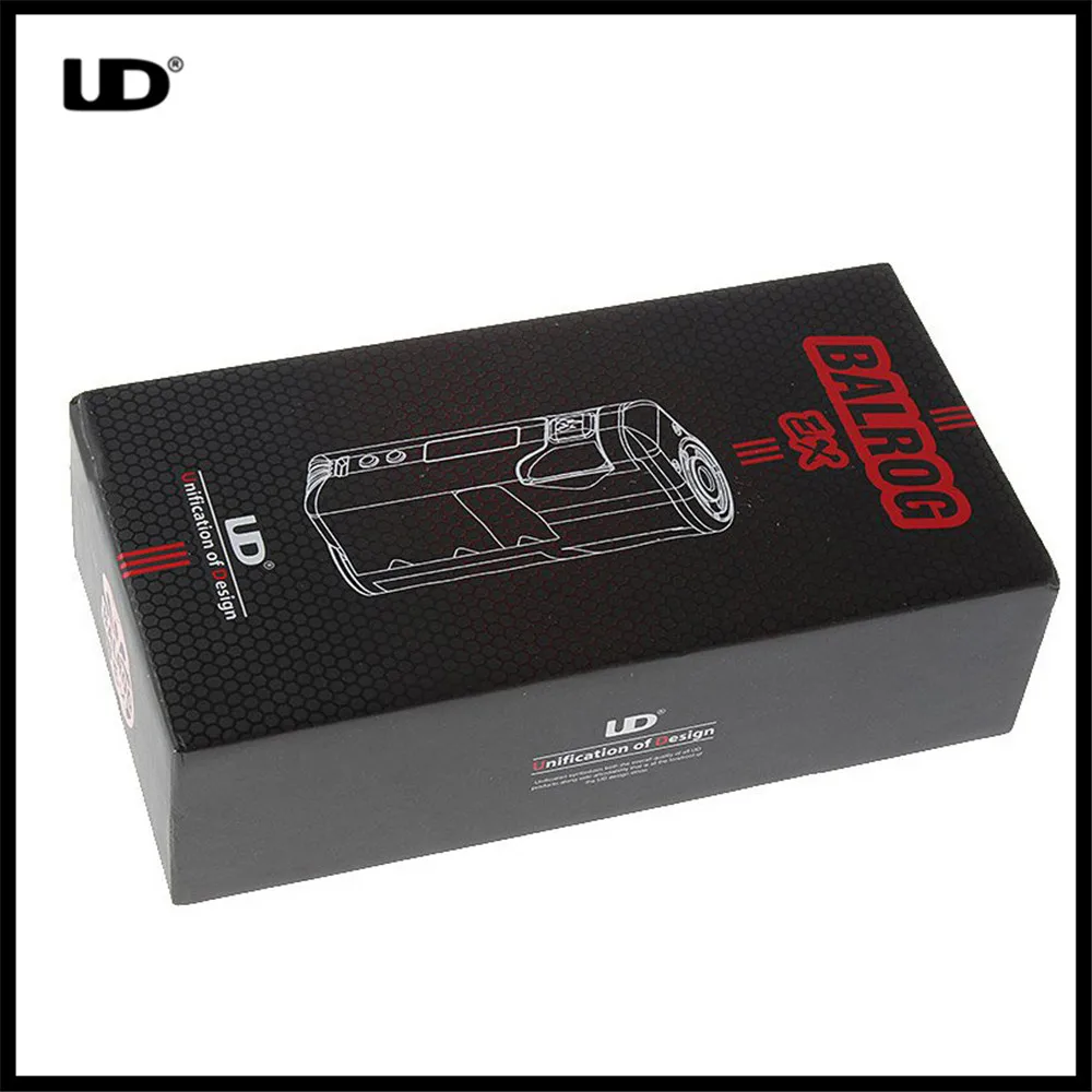 

100% Original UD Balrog EX TC Box MOD 75W features Power Normal/Power Curve/ TC-SS316L/TC-Ni200/TC-Ti/TCR modes e-cigs vape mod