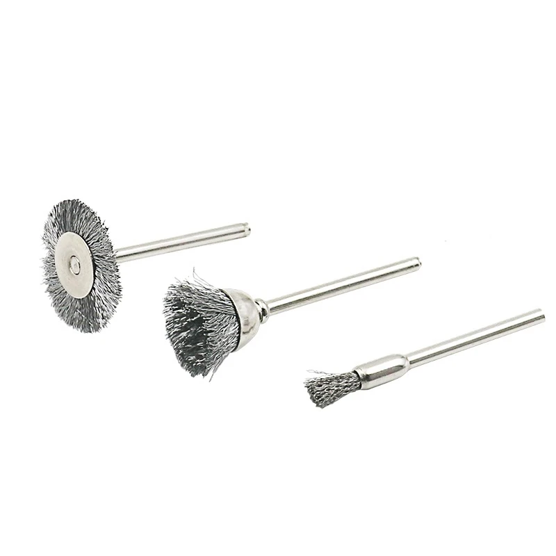 JIGONG 9 pièces brosses en acier, brosses de roue en fil métallique, meuleuse outil rotatif outil électrique pour le graveur