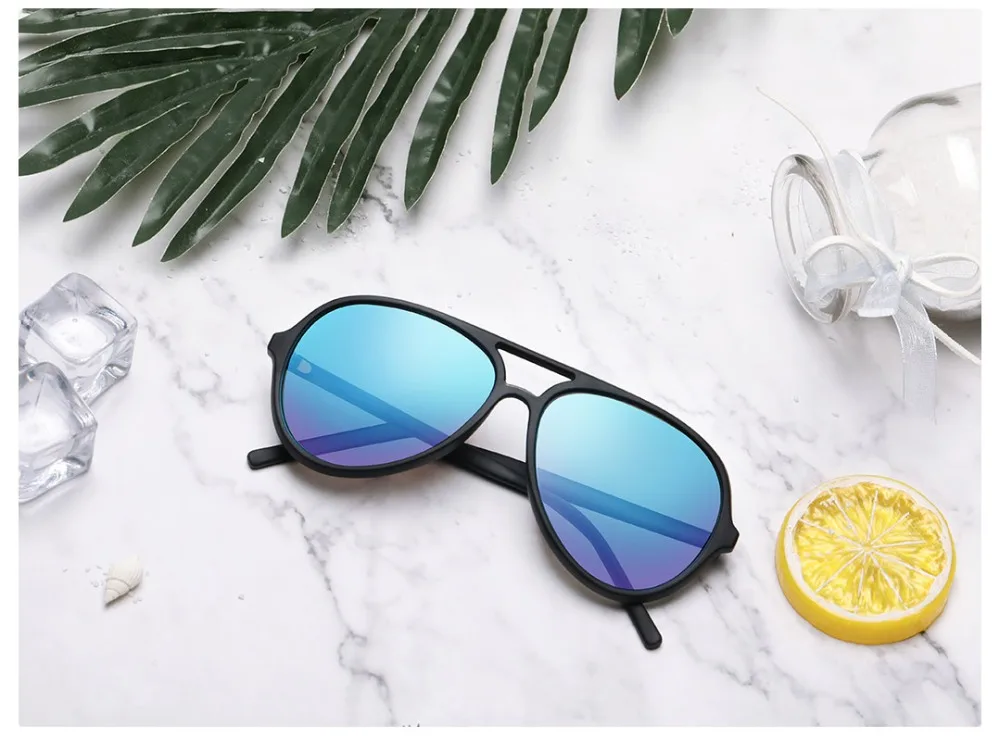  Xiaomi TS Ice Blue Aviator Sunglasses TAC Polarized Lens TR90 Large Glasses Frame Sunglasses For Outdoor Sunglasses For Summer (10)