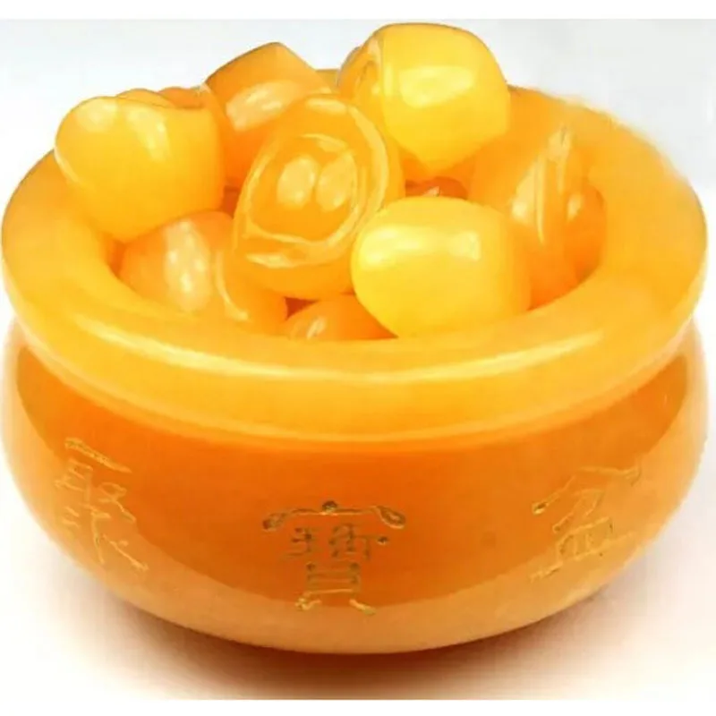 

Opening of natural topaz crystal cornucopia feng shui ornaments