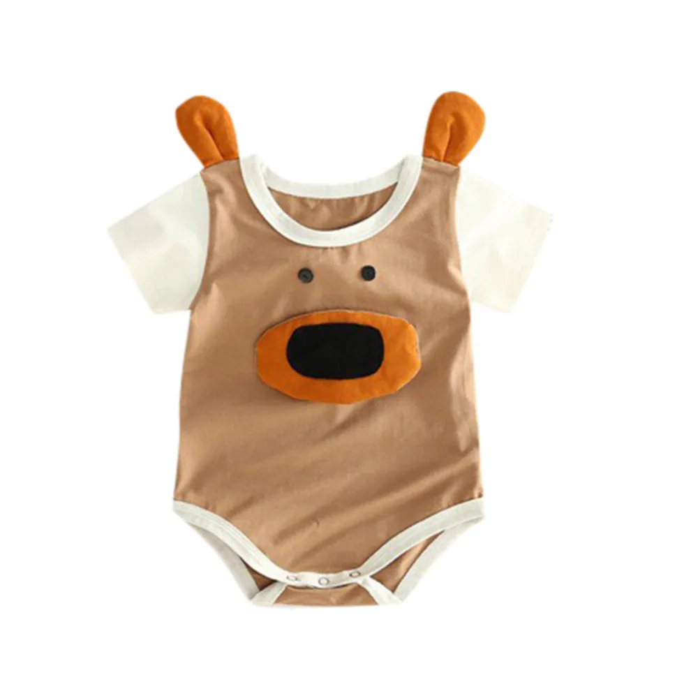 مولود جديد طفلة طفل الصيف المطبوعة قصيرة الأكمام القطن الكرتون المطبوعة 3D رومبير زي ملابس الطفل ملابس الصيف 2019 مولود جديد طفلة طفل الصيف المطبوعة قصيرة الأكمام القطن الكرتون المطبوعة 3D رومبير زي ملابس الطفل ملابس الصيف 2019