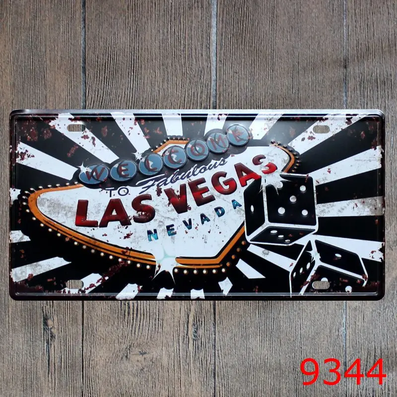 Decorative Metal Plate Las'vegas Nevada Vintage Metal Tin Sign Retro