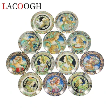 

20pcs/lot Religion Virgin Mary Jesus Painting Flat back Glass Cabochons Cameo for DIY Round 25mm Base Setting Jewelry Findings