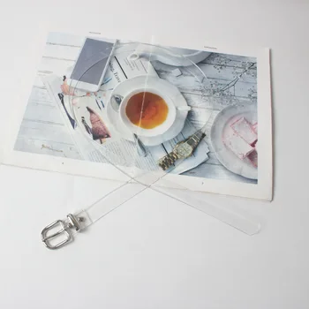 

2019 New Summer Women Waist Belt Resin Transparent Long Belt Dress Band Belt Elliptical Buckle Candy Colors PVC Belts Women