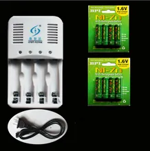 Batterie NiZn ni-zn Rechargeable 1.6V AA 2500mWh, chargeur intelligent NiZn, beaucoup plus puissante et plus puissante que la batterie Ni-MH, 8 pièces