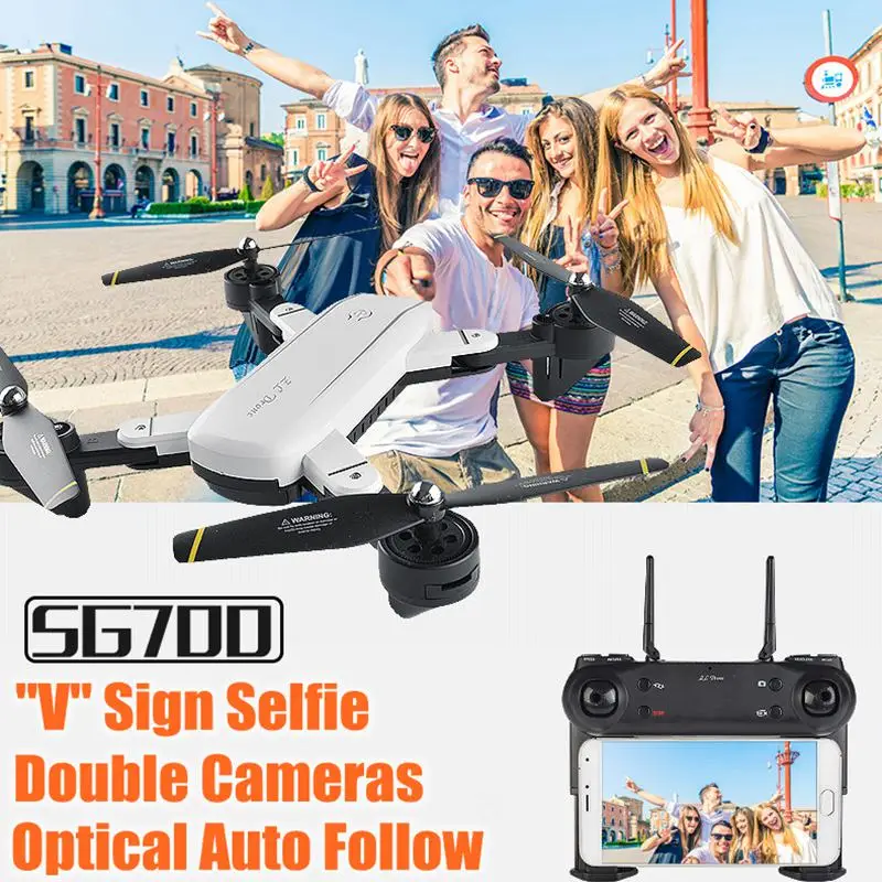 

SG700 Selfie Rc Drone With Camera Drone Wifi Fpv Quadcopter Optical Follow Flying Helicopter RC Toy Copter Vs Visuo Xs809hw 19HW