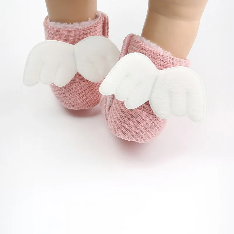

Baby Girls Boots Angel Wings Baby Girl Shoes Cute Fashion Winter Warm Russia Warm Short Soft Snow Boots Girls Shoes 0-18 months