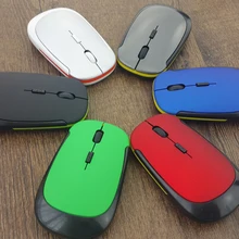 Ультра тонкий USB оптическая беспроводная мышь 2,4G приемник очень тонкая мышь беспроводной компьютер ПК ноутбук Настольный