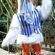 Талисман высокого качества Белый аист маскарадный костюм с детским подарком взрослый размер профессиональная мать и ребенок реклама Mascotte