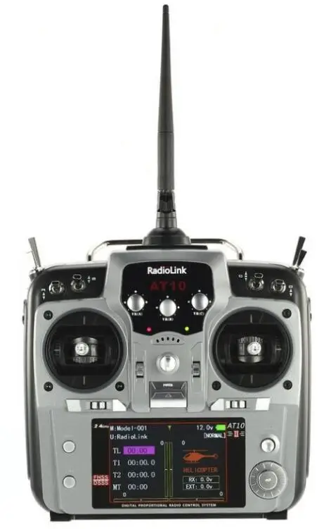 

RadioLink AT10 II 2.4Ghz 10CH RC Transmitter with R12DS Receiver PRM-01 Voltage Return Module with Neck Strap for gift