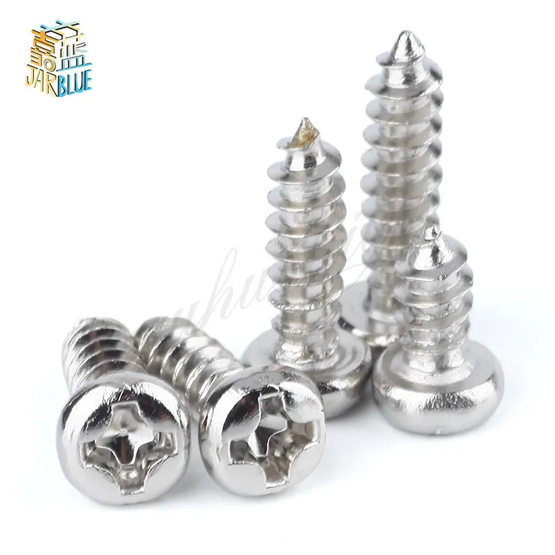 1000PCS PA Nickeling Philips Self Tapping Micro Screws M1 M1.2 M1.4 M1.7 M2 M3 Computer Screw Small Round Pan Head | Обустройство