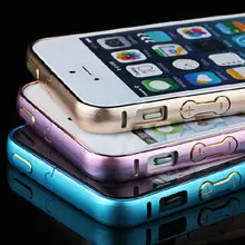 HOT! 2016 Aluminum Bumper Case for iPhone 5s 5 Fashion Circle Arc Metal Button Frame Luxury Metal Button Cases for iPhone5 5s protective anti radiation aviation aluminum alloy bumper frame case for iphone 5 5s golden