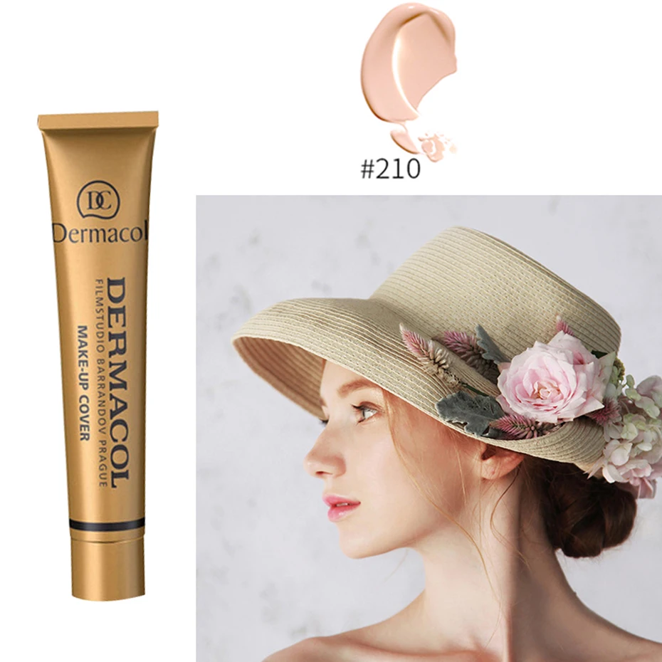 Capa de Maquiagem Dermacol Autêntico Original Corretivo Primer Base Maquiagem Fundação Paleta Contorno Profissional 100% 30g 22 High Quality Beleza e saúde