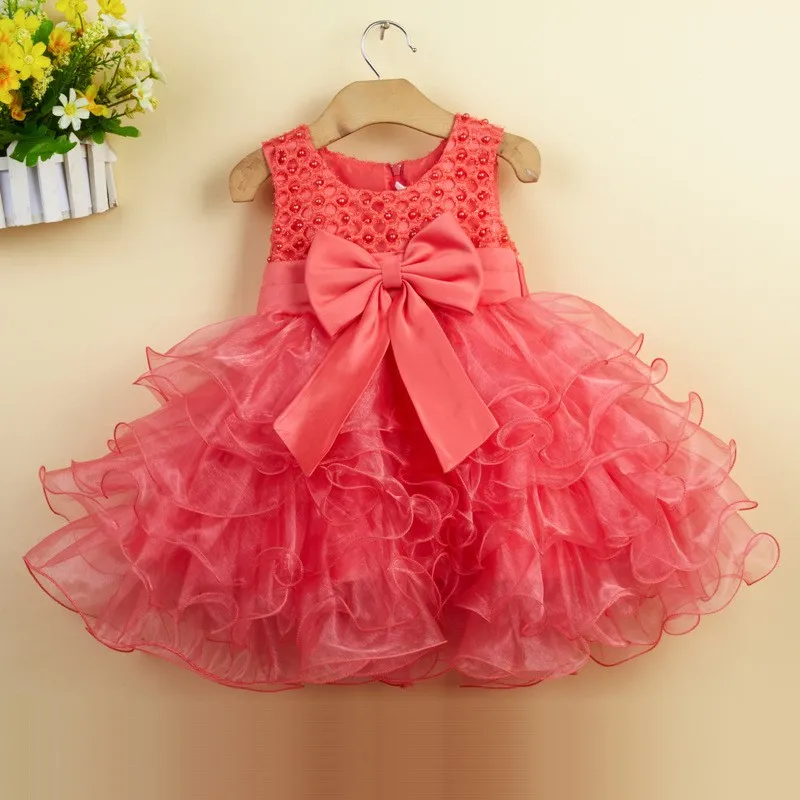 Buy Summer baby dresses 1 year girl baby birthday