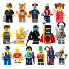 DR TONG Enlighten 1502A B Nutcracker Prisoner Teddy Police Zombie Soccer Player Ice Cream Toys Building