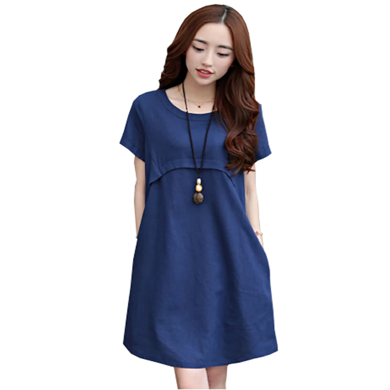 

2018 New Fashion Maternity Dresses for Pregnant Women's Short Sleeved Breastfeeding Clothes Nursing Dress Summer Wear M-XXXL