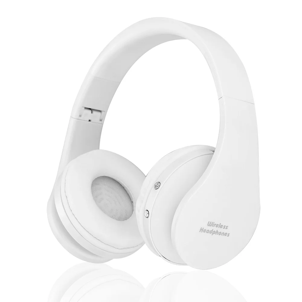 KuWFi красочные Беспроводной Bluetooth наушники набор для всей поверхности головы