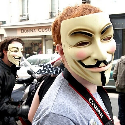 1 шт. вечерние маски V for Vendetta анонимные маска Гай Фокс нарядное платье аксессуар