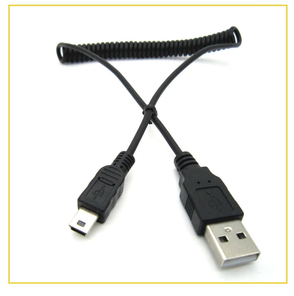 1.5m Mini USB Cable Fast Charging Data Cable For Cellular Phone Digital Camera HDD MP3 MP4 Player Tablets Spring Extension cable (14)