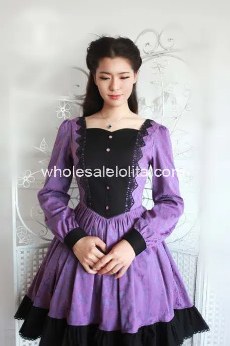 New Purple and Black Gothic Lolita 
