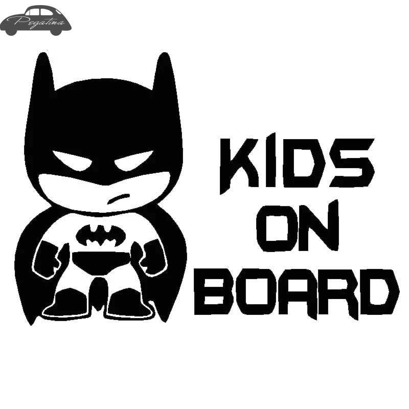 Kids On Board Little Batman Super Heroes Decal Vinyl Sticker For Window 