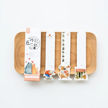 

30pcs/pack Creative Arts stationery paper special-shaped bookmark We're together Sticky Notes Paper Bookmark School Supplies