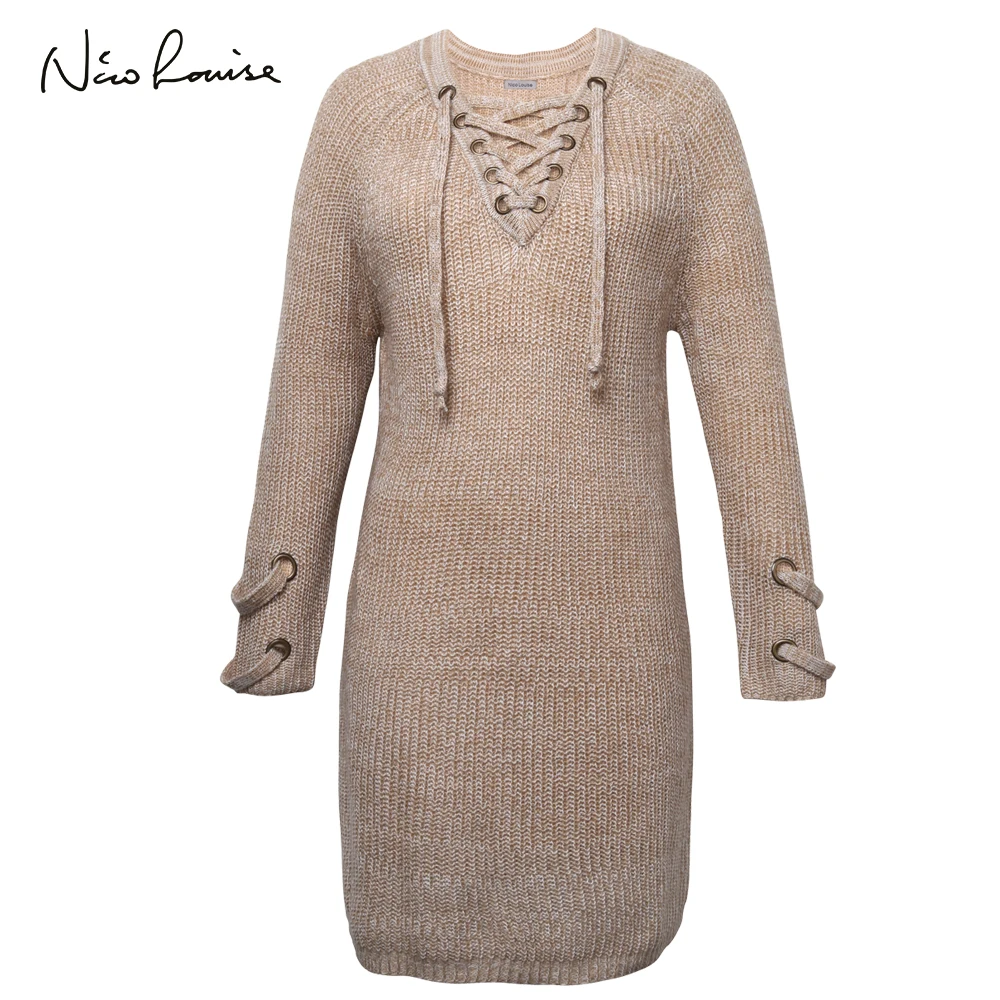

2018 Women Sweater Dress Female Spring Autumn Long Sleeve Oversize Pullovers Knitting For Girls Loose Wool Knitwear Pull Femme