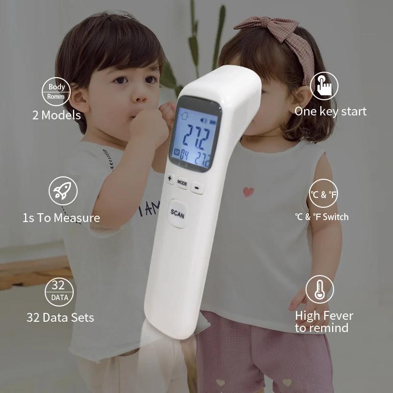 Smart High Accuracy Infrared Baby Thermometer Non-Contact Handheld Infrared LCD Backlit Digital Temperature Measuring Tool