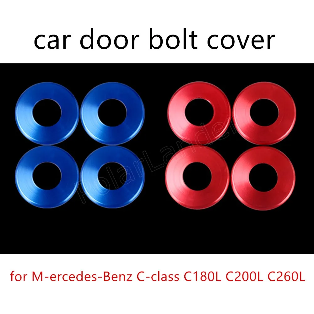 4 шт. 2 цветов выбор двери Автомобиля болт круг декоративные крышки накладка для M-ercedes-Benz C-класс C180L C200L C260L