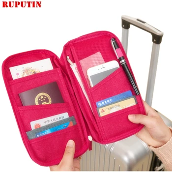 

RUPUTIN Men's Travel Organizer Passport Holder Card Package Credit Card Women's Wallet Document Package Multi Pockets Card Pack