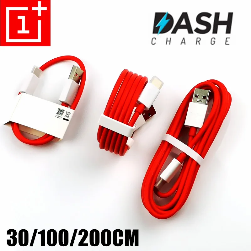 

Original OnePlus 6 Dash Charger Cable 30cm/100cm/200cm red 4A Fast Charge Data Cable For One plus 6t 5t 5 3t 3 Mobile Phone