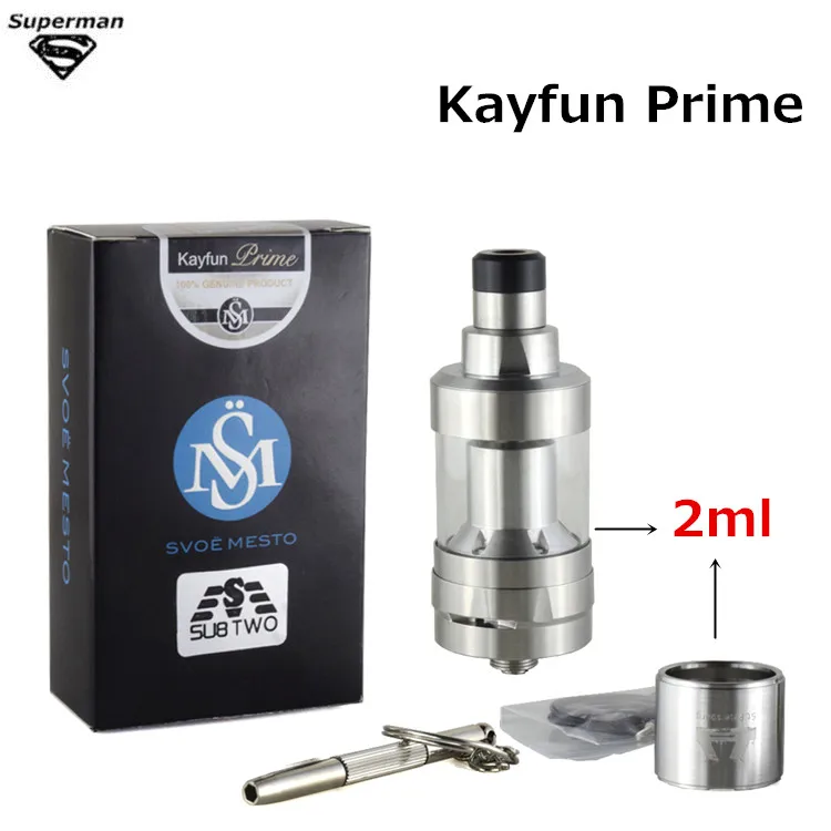 

Kayfun Prime KF V6 MTL Styled RTA atomizer airflow control rebuildable Dripper big vapor tank 316 stainless steel vaporizer