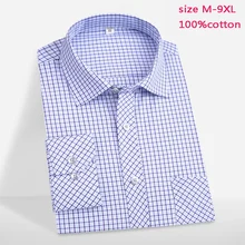 Мужские Новые поступления полосатые модные высококачественные осенние удобные рубашки с длинными рукавами Повседневные хлопок Большие размеры M-6XL7XL8XL9XL