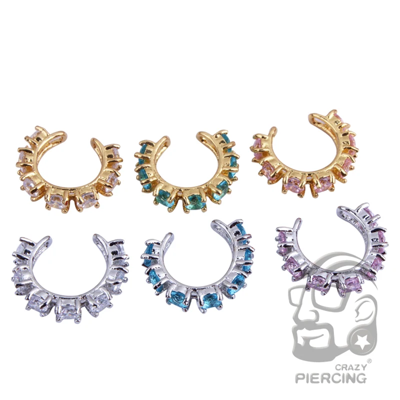 

Top Quality Six Colors Fake Septum Clicker Nose Fashion Body Nose Ring Fake Nose Piercing Jewelry
