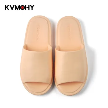 

Home Slippers Women Indoor Bathroom Non-slip Soft Slipper Pure Color Sandals House Slippers Couple Slides Beach Flat Flip Flops
