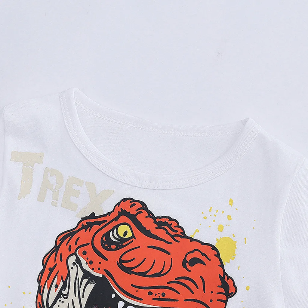 Г. Модная летняя футболка для мальчиков мультфильм Динозавр детские топы, футболки для маленьких мальчиков хлопковые детские топы с короткими рукавами, футболки